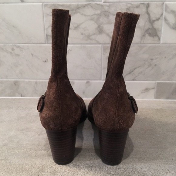 Cole Haan Suede Brown Callab Booties Sz 9.5B - Picture 3 of 8